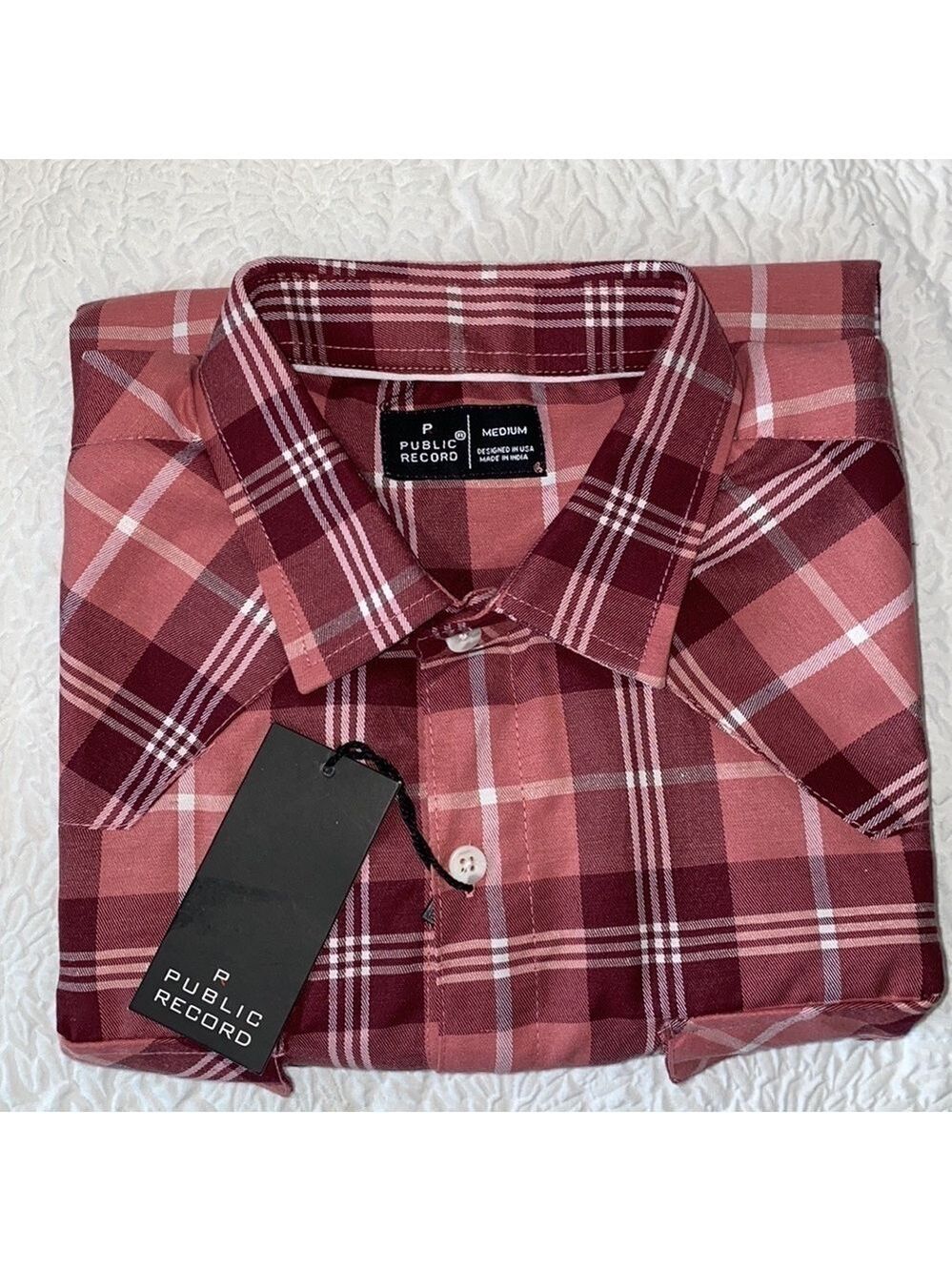 Public Record Plaid Button Down Long Sleeve Shirt